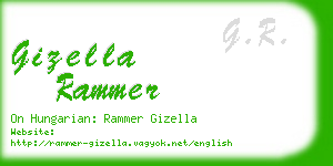 gizella rammer business card